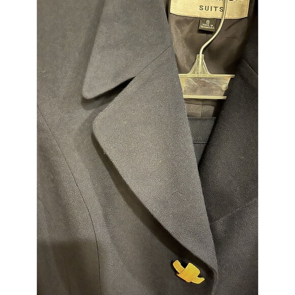 ALBERT NIPON Vintage Peplum Jacket Pencil Skirt Wool Gold Buttons Career Sz 8 - Picture 7 of 15